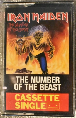 IRON MAIDEN -NUMBER OF THE BEAST  -UK CASSETTE SINGLE 1980 EMI -OUT OF PRINT - Image 1 of 4