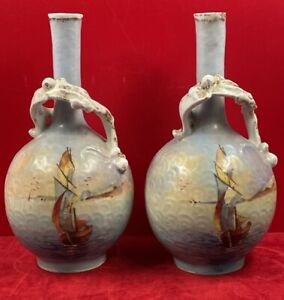 PAIRE DE vases SOLIFLORES - porcelaine limoges