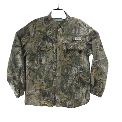 Magellan Shirt Men's S Camouflage Fish Gear Mag Wick Vented Angler Fit Real Tree - Image 1 of 4