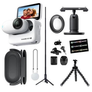 Insta360 4K GO 3S White 64GB Camera WiFi Mini Action Waterproof Helmet Camera - Picture 1 of 14