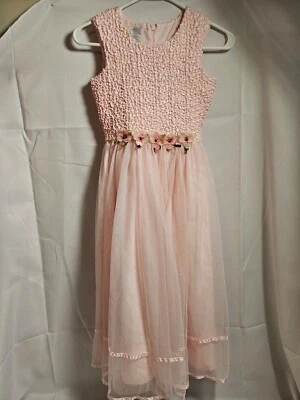 Perfectly Dressed Girls Pink Floral Party Dress Size 12 - Image 1 of 4