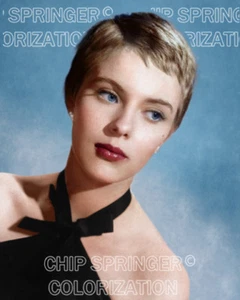 Abito JEAN SEBERG spalle nude | Foto sexy a colori 8x10 di CHIP SPRINGER - Foto 1 di 1