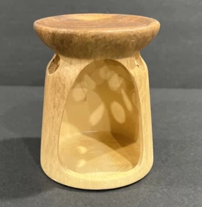 Nuevo - Calentador de aceite/quemador de aceite de cerámica "aspecto de madera de teca" - Imagen 1 de 7