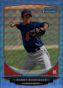 2013 Bowman Chrome Prospects Blue Wave Refractors #BCP101 Ronny Rodriguez