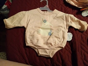 NEW NWT Girls/Boys 0-3 mos long sleeve bodysuit - Rabbit, - Picture 1 of 3