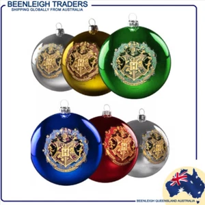 Christmas Tree Baubles HARRY POTTER HOGWARTS Set of 6 Baubles Brand New - Picture 1 of 8