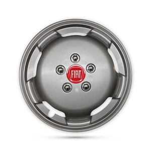For Fiat Ducato Motorhome Camper Van 4x 16” Deep Dish Silver Wheel Trims Red - Picture 1 of 3