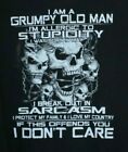 I AM A GRUMPY OLD MAN...BORN IN MAY...I DON'T CARE Long Sleeve T-Shirt  Lrg, Blk