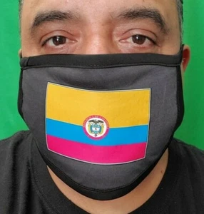 Copri Bocca e Naso Bandiera Colombia Maschera Viso Triplo Strato Protezione - Foto 1 di 3