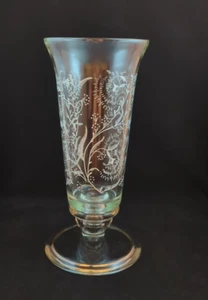 Vintage Hurricane Candle Lamp Floral Design - Picture 1 of 5