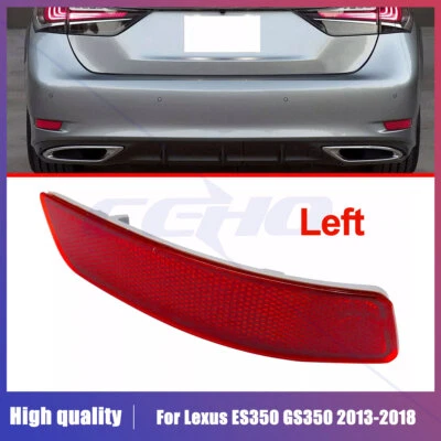 Reflector de parachoques trasero lado del conductor izquierdo para Lexus ES350/300H/GS350/450H 2013-18 Foto 1 de 4