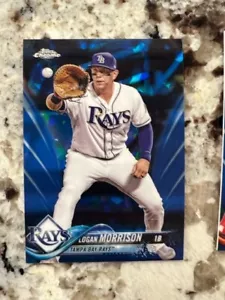2018 TOPPS CHROME SAPPHIRE CARD TAMPA BAY RAYS LOGAN MORRISON #477 - Picture 1 of 1