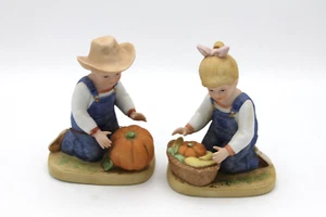 1985 Denim Days Porzellan HOMCO Figur "Harvest Helpers" #1518 - Bild 1 von 4