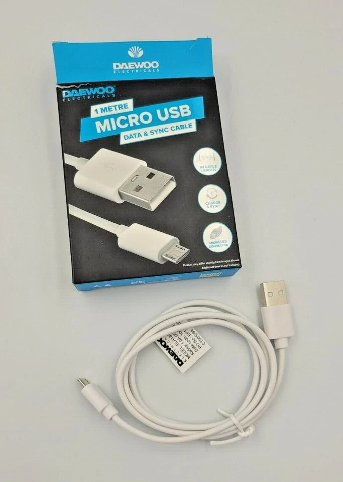 2 x 1 Metre Micro USB A to C Data & Sync Cable - Image 1 of 1