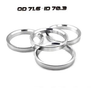 4pcs Customize Made Wheel Spacer Spigot Hub Centric Rings 70.3mm ID to 71.6mm OD - Picture 1 of 8