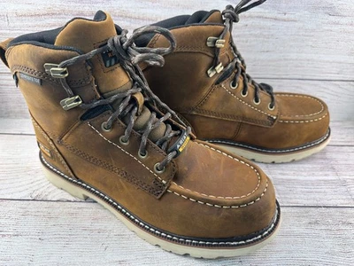 Bota de Trabajo Ariat Rebar Lift Mujer Talla 8B Cuero Marrón Impermeable Puntera Compuesta Foto 1 de 4