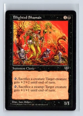 BLIGHTED SHAMAN – MTG Magic the Gathering Card – Mirage – Uncommon - Image 1 of 4
