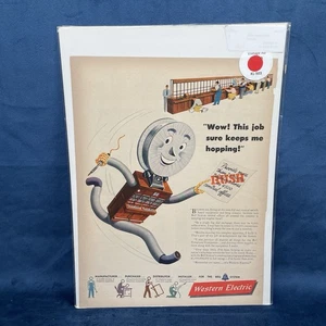 Vintage Western Electric ad Job keeps me hopping - Picture 1 of 1