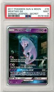 PSA MINT 9 Pokemon TCG Mewtwo GX (Secret Shining) 78/73 Shining Legends Holo - Bild 1 von 2