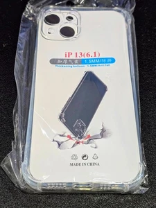 Klare weiche Silikonhülle für iPhone 13/14 stoßfest - Brandneu Mengenrabatt - Bild 1 von 2