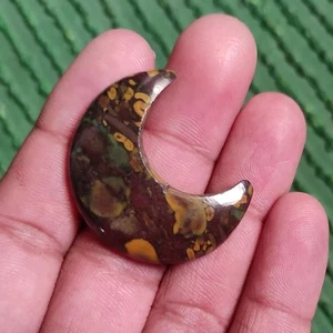 Piedra preciosa cabujón artesanal jaspe luna natural 48,00 quilates 37X16X6 mm - Imagen 1 de 6
