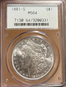 1881-S OGH PCGS MS4 PQ Morgan Silber Dollar - Bild 1 von 4