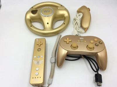 Club Nintendo Wii Zelda Remote Golden Handle Classic Controller Pro Nunchuck - Image 1 of 4