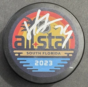 Juuse Saros Signed Autographed 2023 NHL All Star Puck PSA COA - Picture 1 of 2