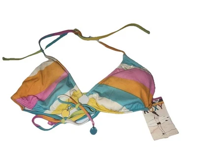 Roxy Triangle String Rainbow Bikini Top Light Padding String Charms (Large) - Image 1 of 4
