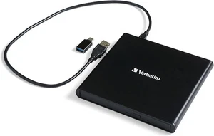 Verbatim 98938 External Slimline USB 2.0 Mobile CD/DVD Writer - Black  - Picture 1 of 10
