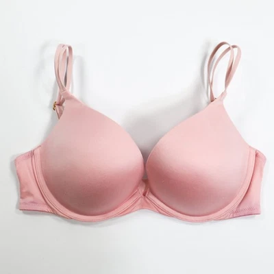 New Victorias Secret Push Up Perfect Shape Bra Size 36C Underwire Solid Pink - Image 1 of 4
