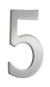 Smedbo Briefkastennummer Ziffer 5 Edelstahl gebürstet - Bild 1 von 1