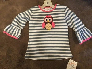 NWT Luigi Kids Girls L/S Tee Owl Size 2t - Picture 1 of 3