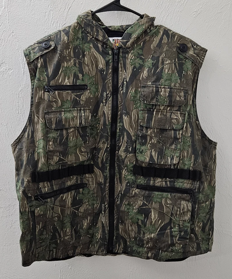 Jr. G.I. By Rothco Full-Zip Hooded Ranger Vest Boy's Size XL Camouflage Hunting - Image 1 of 4