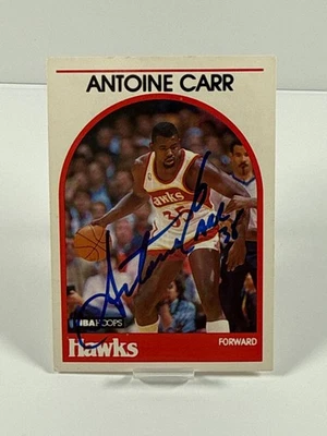 SIGNED - 1989-90 NBA Hoops - Antoine Carr #278 - AUTOGRAPH AUTO - Image 1 of 2