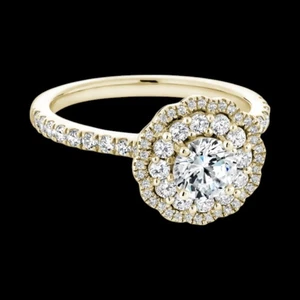 18K Gelbgold Ehering IGI zertifiziert im Labor gezüchteter Diamant 1,65 ct Rundschliff - Bild 1 von 8