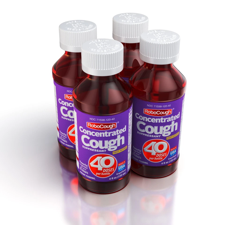 4 PACK Robocough Grape Flavor Concentrated Cough Suppressant - Image 1 of 1