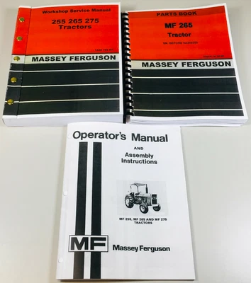 Massey Ferguson 265 Tractor Service Parts Operators Manual Before Sn-9A349200 - Image 1 of 4