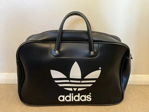 Vintage Adidas 1970s ‘Peter Black’ Sports Bag | Black | Gym Holdall Retro Rare - Picture 1 of 19