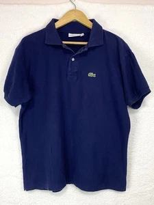 Mens Lacoste Blue Short Sleeve Classic Fit Polo Shirt Sz 7 US XL Authentic - Picture 1 of 9