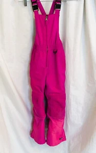 Land's End, Bright Pink Ski Suit Insulated Winter Pants Straps, size 6. - Picture 1 of 6