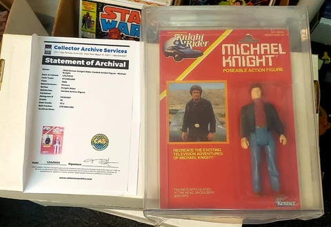 Vintage 1982 Kenner Michael Knight Rider MOC Factory sLealed CAS NOT AFA 75 RARE Cover
