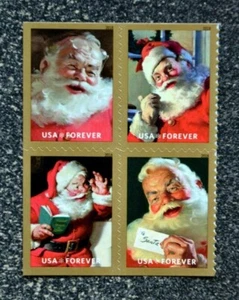 2018USA #5332-5335a Forever Sparkling Holidays Coca Cola Santa - Block of 4 Mint - Picture 1 of 1