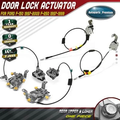 4x Upper & Lower Door Latch w/ Cable for Ford F-150 1997-2003 F-250 97-99 Rear - Image 1 of 4