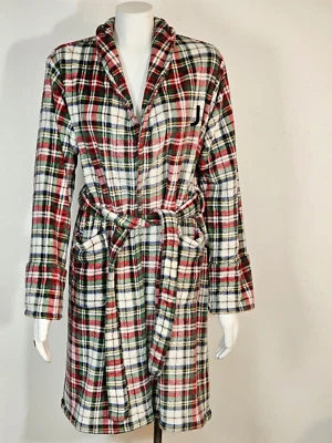 Bata Pottery Barn Denver a cuadros de felpa con cinturón 2 bolsillos talla pequeña con inicial (J) Foto 1 de 4