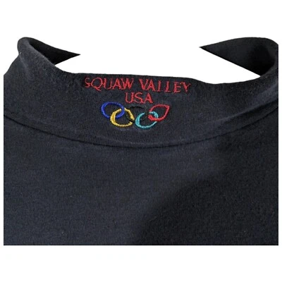 Squaw Valley Winter Olympic Sweatshirt Medalist Size XL Black Games Vintage Rare - Image 1 of 4