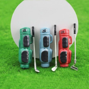 2 Sets Dollhouse Miniature Golfing Bag with Metal Golf Clubs Sticks 1:12 Sport - Picture 1 of 8