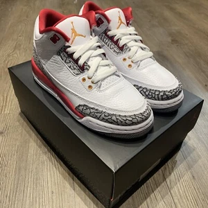 Nike Air Jordan 3 Cardinal Red GS Größe 5,5Y (7W) 398614-126 Brandneu - Bild 1 von 12