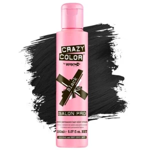 SALON CRAZY COLOR SEMI PERMANENT HAIR DYE COLOR 5.07 OZ #030 BLACK - Picture 1 of 1