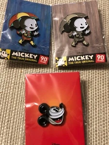 Mickey Mouse Enamel Pin Set Mondo Disney True Original 90th Anniversary - Picture 1 of 6